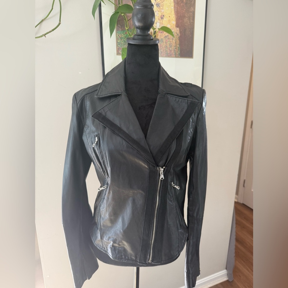 Pelle Studio Womens Motorcycle Jacket | Genuine Leather | Size: M